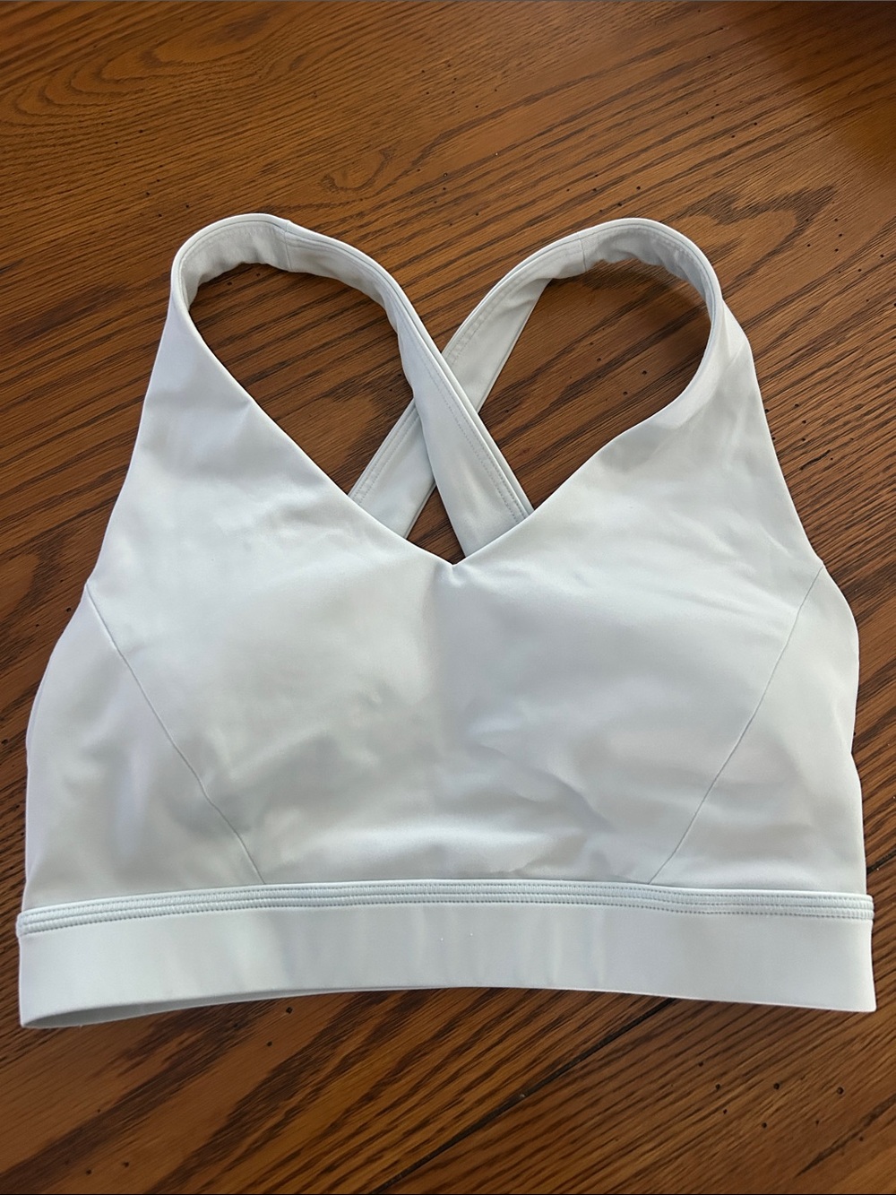 lululemon athletica White Cross-Back Sports Bra